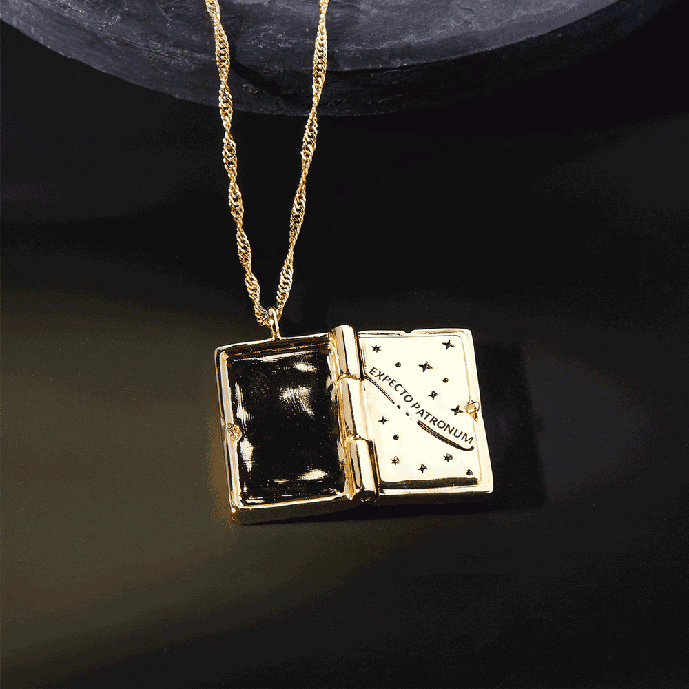Women's Rectangular Book Locket Necklace in Sterling Silver